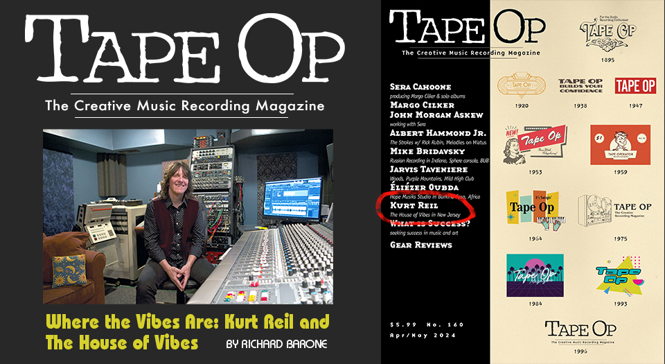 April/ May issue of TapeOp Magazine!